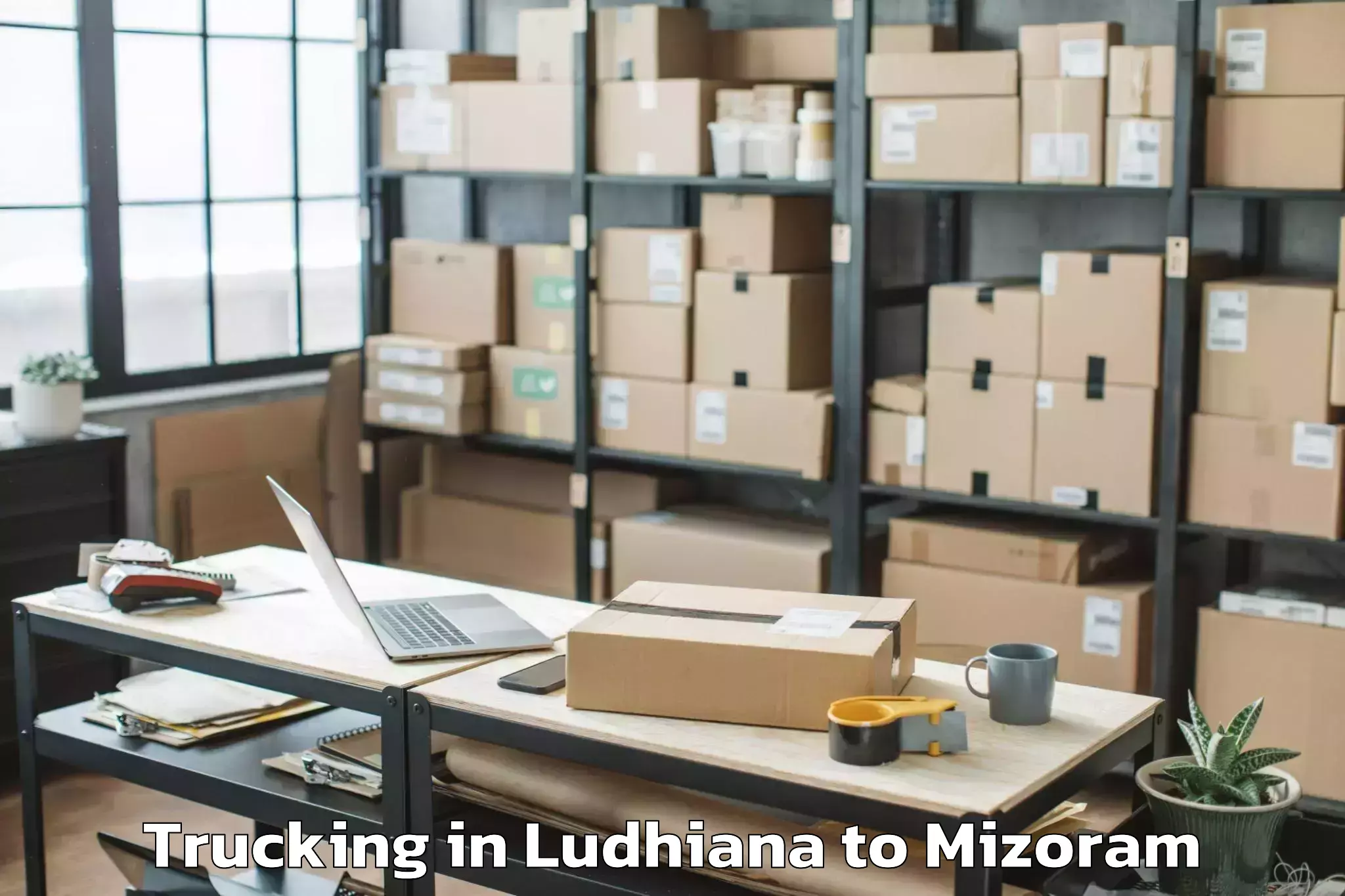 Professional Ludhiana to Icfai University Mizoram Aizaw Trucking